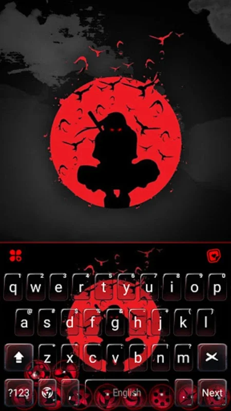 Cool Sharingan Live Theme for Android - Enhance Your Typing Experience