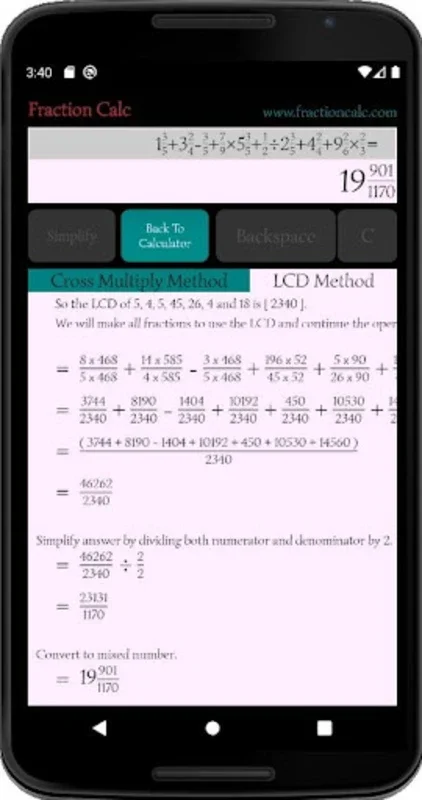 Fraction Calc - Fraction Calculator for Android: Precise Solutions