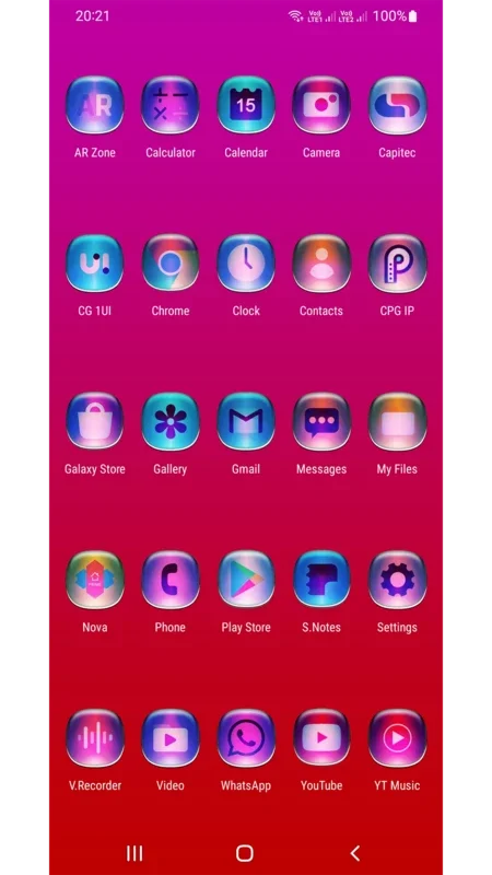 Colorful Glass ONE UI Icon Pack Free for Android - Transform Your Device