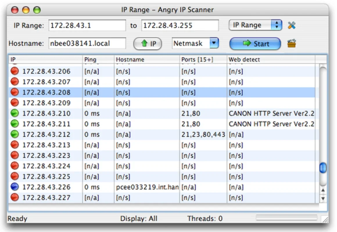 Angry IP Scanner for Mac - Network Device and Port Detection