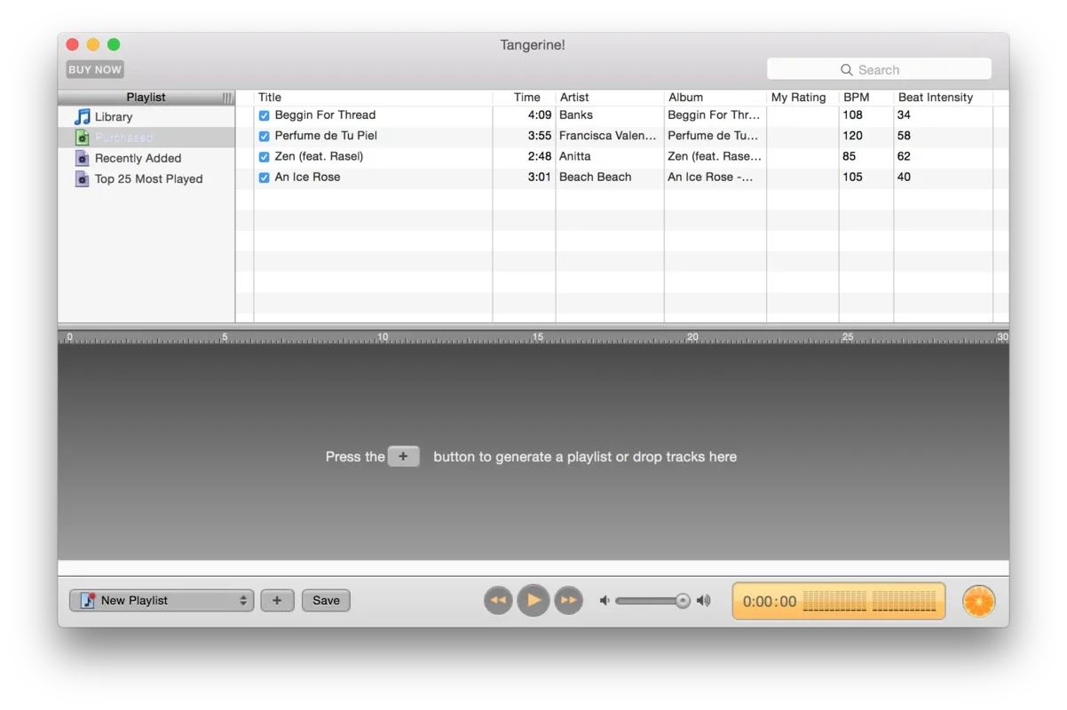 Tangerine! for Mac - Customize iTunes Playlists