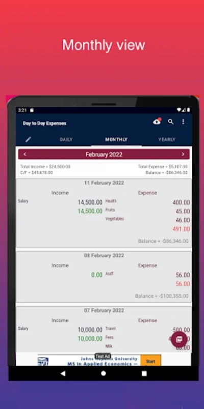 Day To Day Expenses for Android - Manage Finances Seamlessly