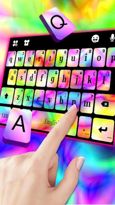 Tie Dye Swirls Theme for Android - Customizable Keyboard