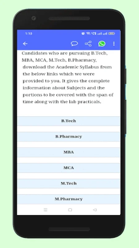 JNTU Fast Updates for Android: All - in - One Academic Resource