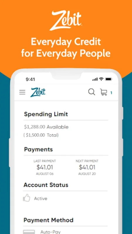 Zebit for Android: Shop with 0% APR and Top Brands