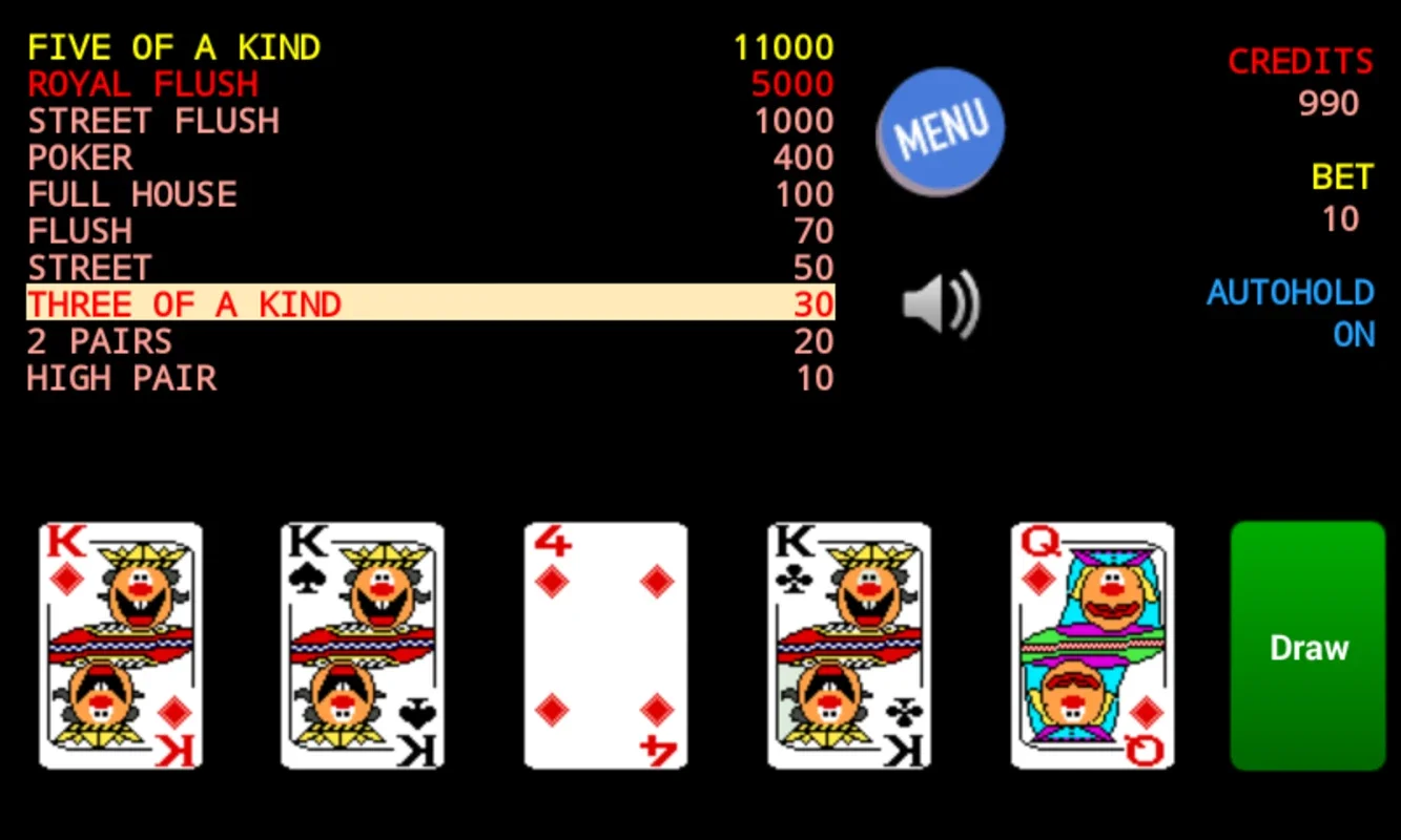 Jolly Card for Android - Vintage Poker with Auto Hold