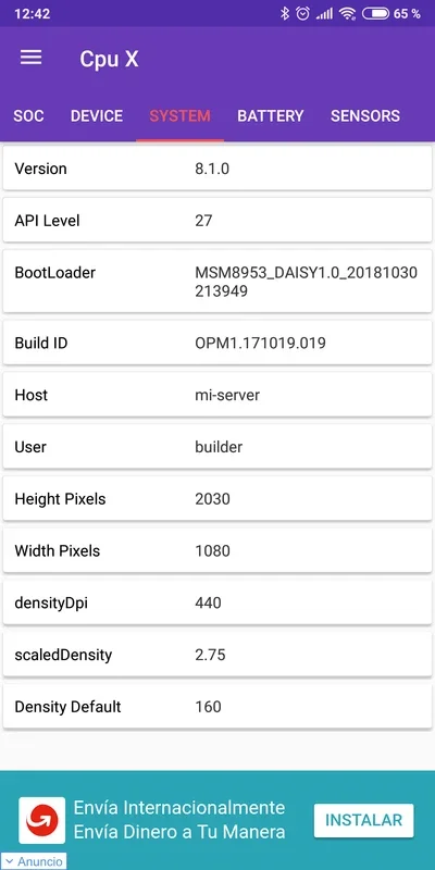 CpuX for Android - Reveal Detailed Device Info