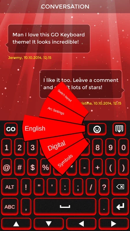 Red Keyboard Theme for Android - Enhance Typing