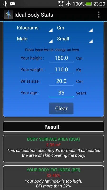 Ideal Body Stats for Android: Manage Your Health Metrics