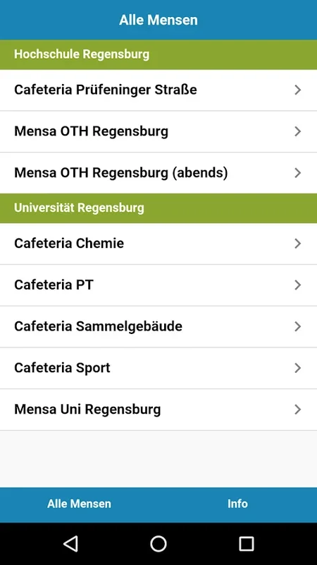 Mensa Regensburg for Android: Campus Dining Made Easy