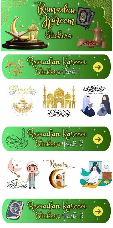 Ramadan Kareem Stickers 2024 for Android - No Downloading Needed