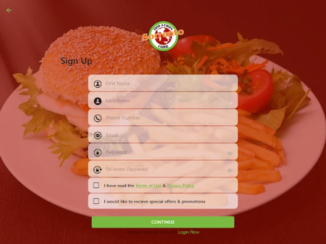 Sorrento Cobh for Android - Effortless Takeaway Ordering