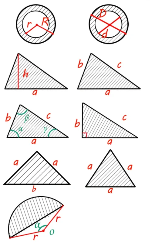 Area figures for Android - Efficient Geometric Calculator