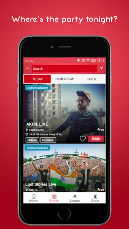 ClubGo for Android: Explore Delhi NCR's Nightlife and Events