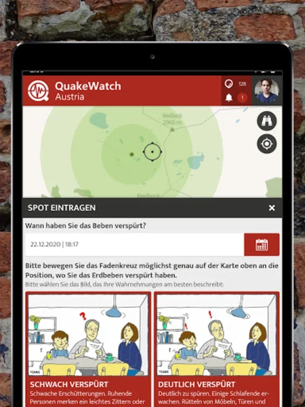 QuakeWatch Austria | SPOTTERON for Android: Record Seismic Events