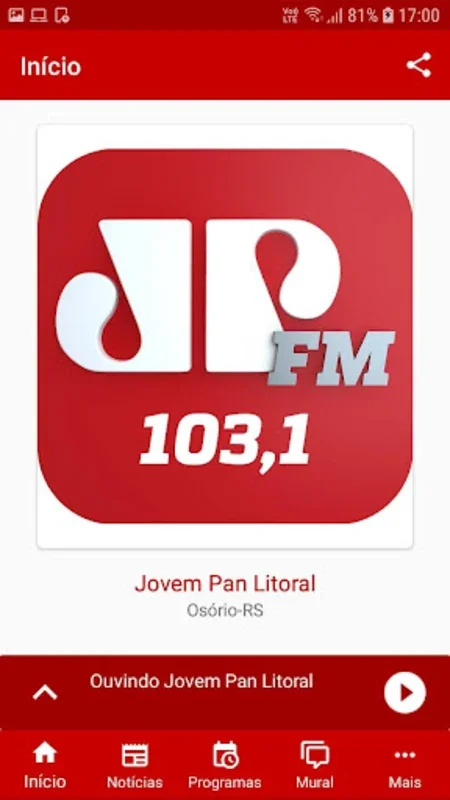 Osório - Jovem Pan Litoral 103,1 for Android: Uninterrupted Radio Fun