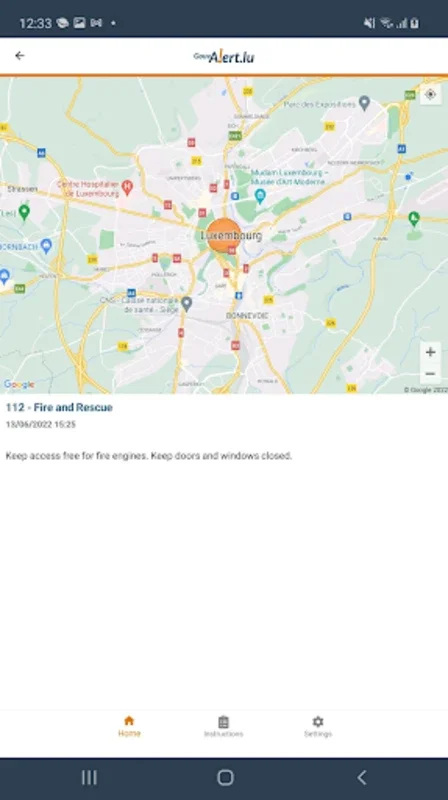 GouvAlert.lu for Android - Emergency Alerts & 112 Service