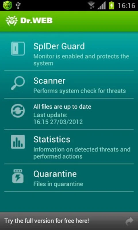 Dr.Web Security Space for Android: Robust Antivirus Protection