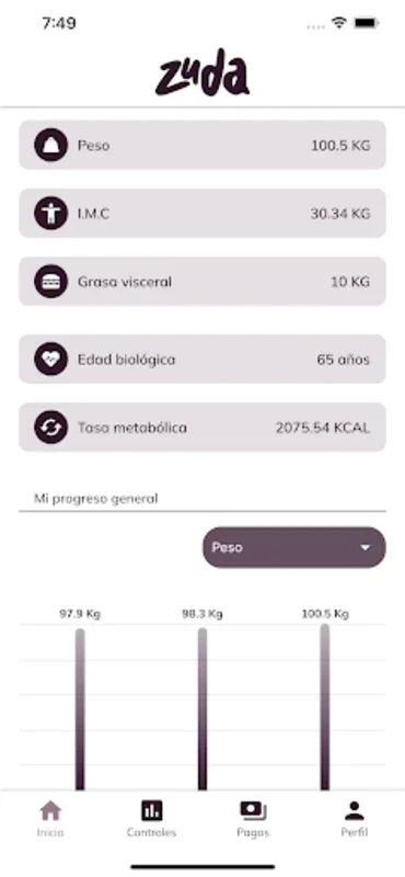 Zuda Fit for Android - Track Fitness Assessments