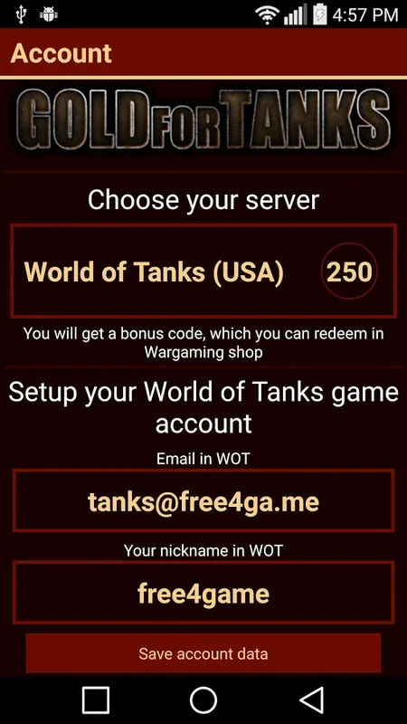 Free Gold for Tanks for Android - Enhance Your Gaming