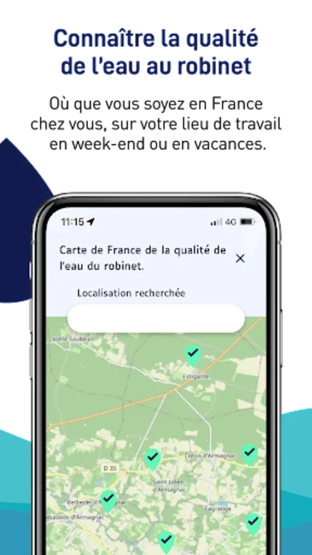 MonEau - l'eau autour de moi for Android: Find Clean Water