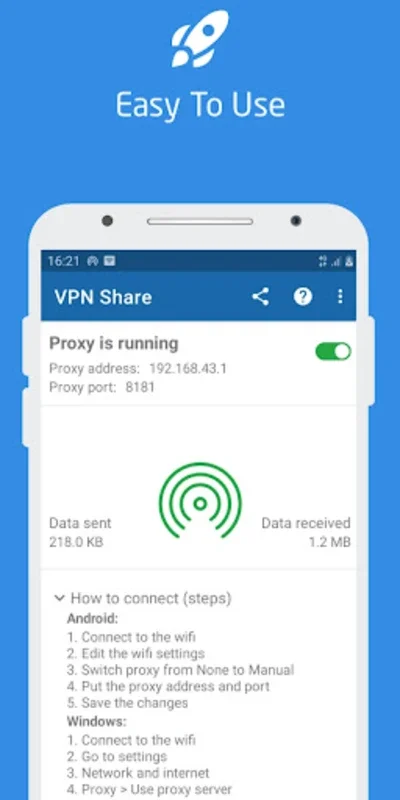 VPN Share for Android - Share VPN via WiFi Hotspot