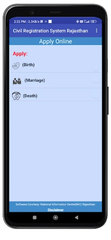 Pehchan for Android - Access to Rajasthan Civil Registration