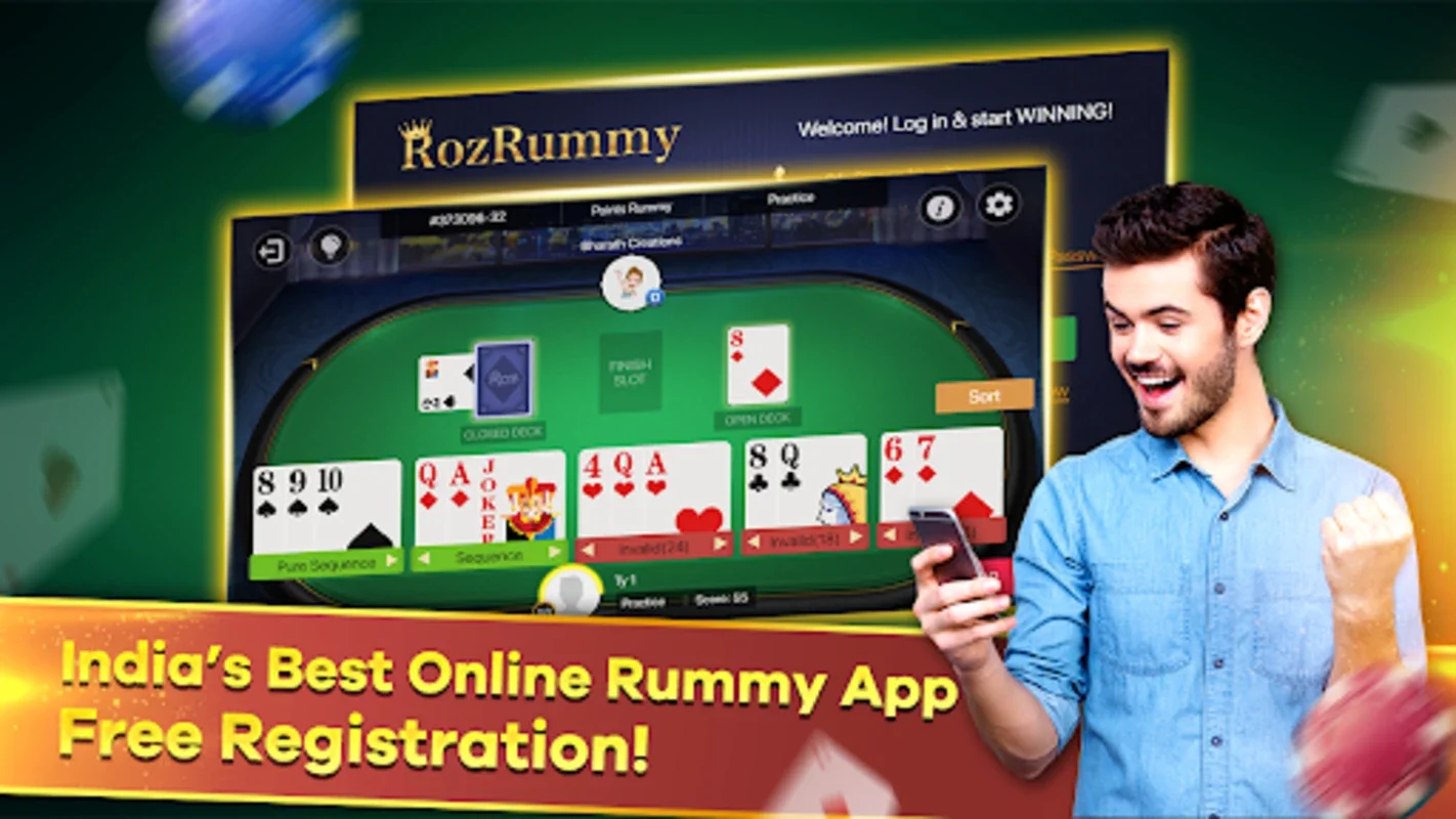 RozRummy for Android - Free Online Indian Rummy