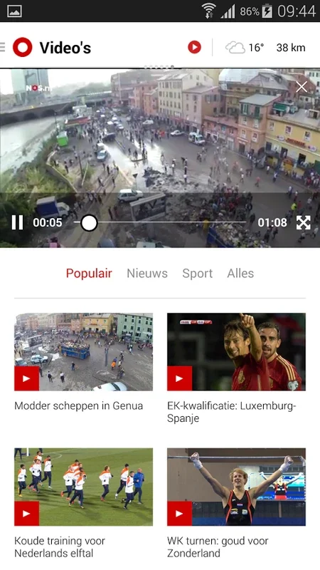 NOS for Android - Stay Informed with Dutch News & Sports