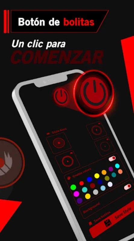 Bolitas: Botón de impulso Fire for Android - Customize Fire Buttons