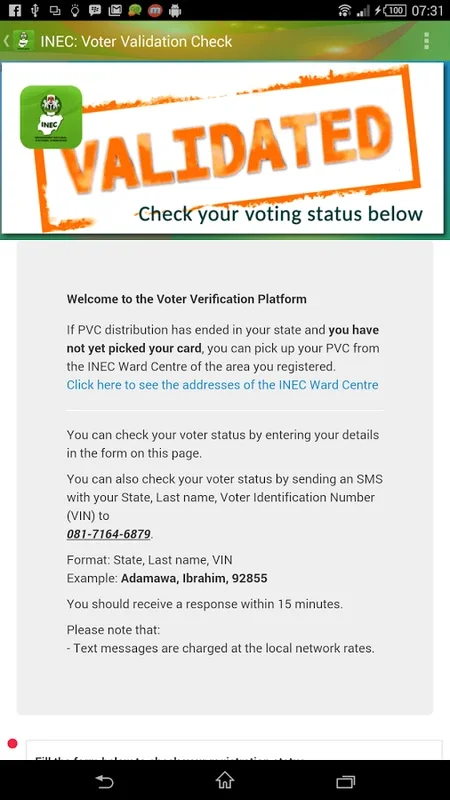 myINEC for Android: Comprehensive INEC Services