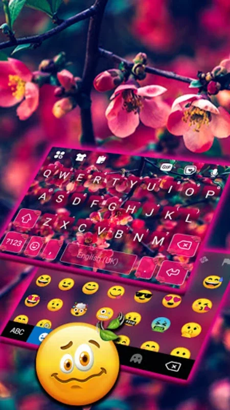 Red Flowers Theme for Android - Customize Your Keyboard