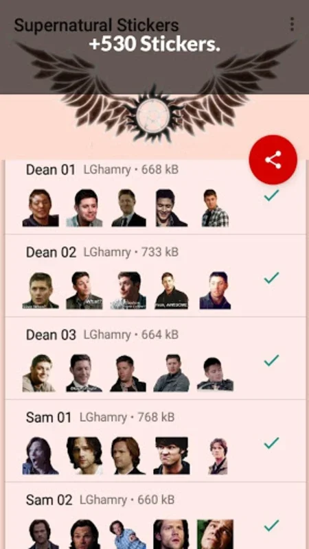 SPN Stickers for WhatsApp on Android: Supernatural Stickers for Your Chats