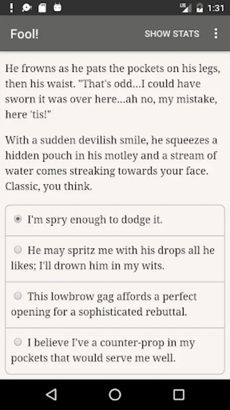 Fool! for Android - Immersive Text Adventure
