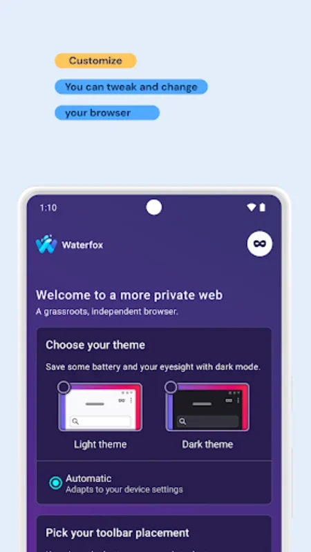 Waterfox: Privacy Web Browser for Android - Privacy and Customization