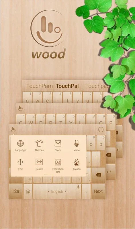 TouchPal SkinPack Natural Wood for Android - Enhance Your Keyboard