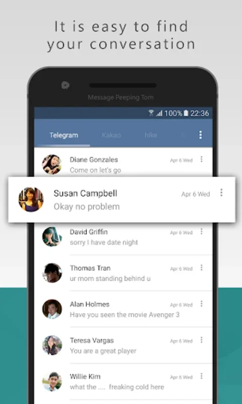 Message Peeping Tom for Android - Privacy - Enhanced Messaging