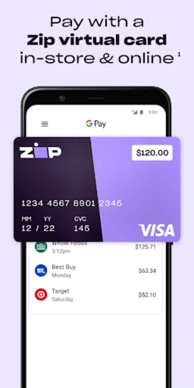 Zip for Android - Shop Now, Pay Later with No Interest