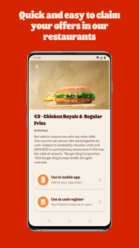 Burger King Ireland App for Android: Exclusive Deals & Mobile Ordering