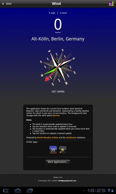 Wind Free for Android - Real-time Wind Info App