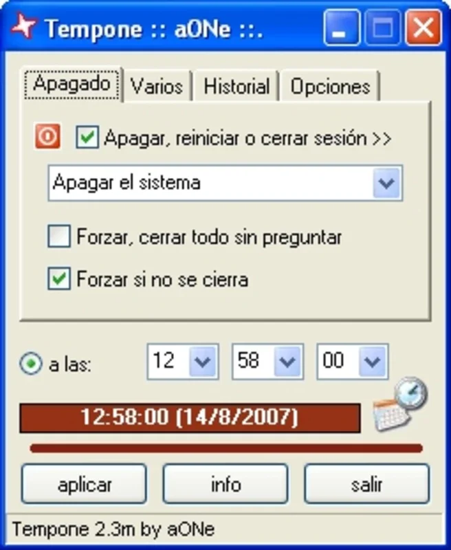 Tempone for Windows: Schedule Computer Actions