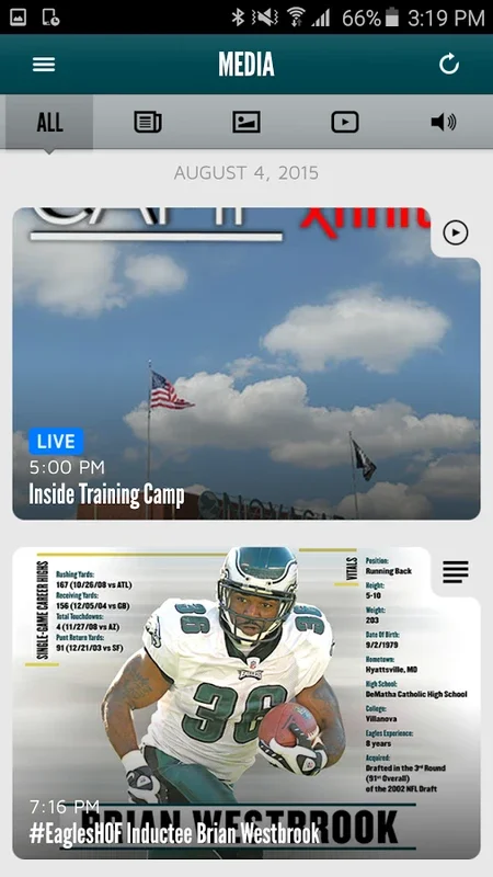 Eagles for Android - Ultimate Fan Experience