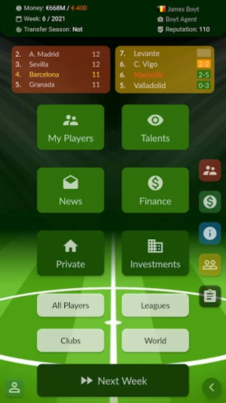 Soccer Agent for Android - Build Your Football Empire