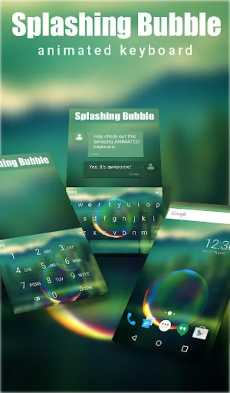 Splashing Bubble Keyboard for Android - Enhance Typing