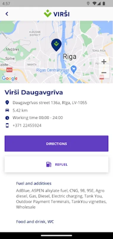 VIRŠI for Android - Streamlined Refueling with Exclusive Offers