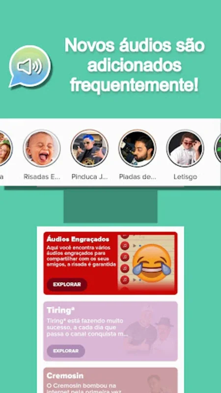 Áudios divertidos e engraçados for Android - Unleash Laughter