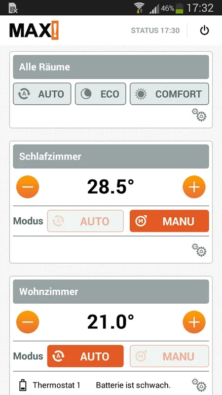 MAX! ELV for Android - Remote Heating Control