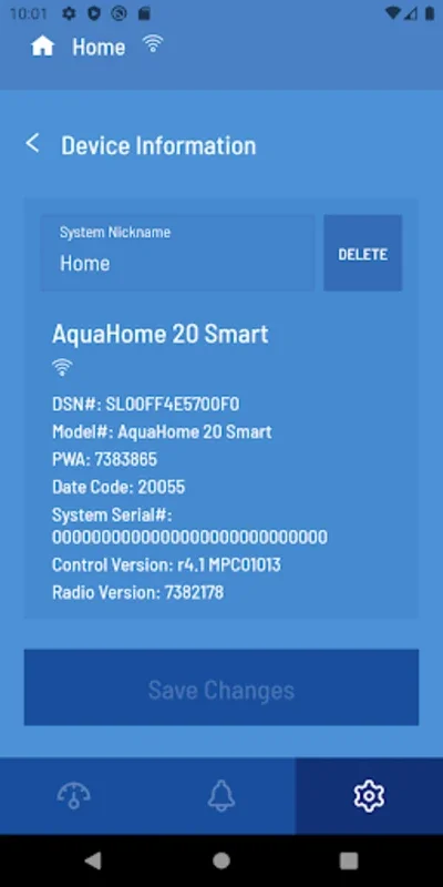 iQua for Android: Efficient Wi-Fi Water System Management