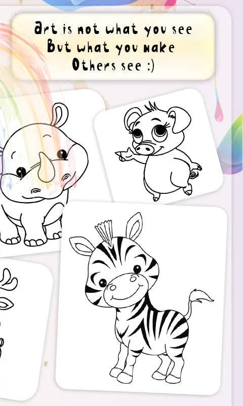 Cute Animals Coloring Book for Android - Fun Coloring App