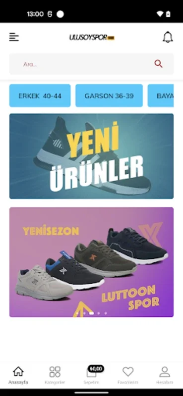 UlusoySpor for Android - Vast Shoe Variety & Seamless Shopping